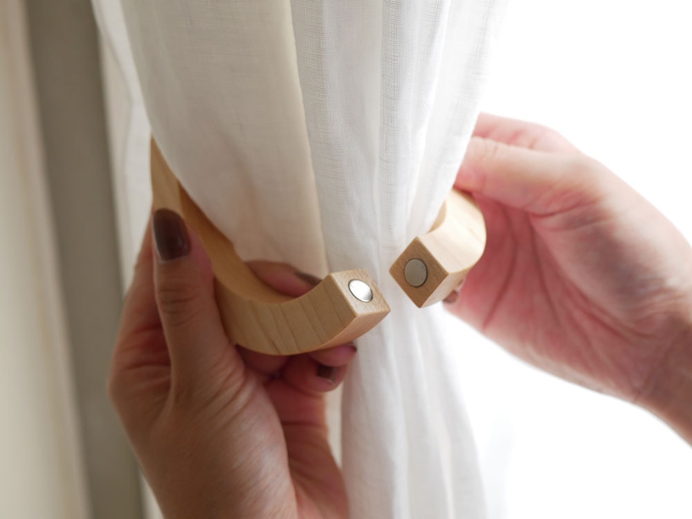 natsusobikuのカーテン用ウッドリング タッセル1個