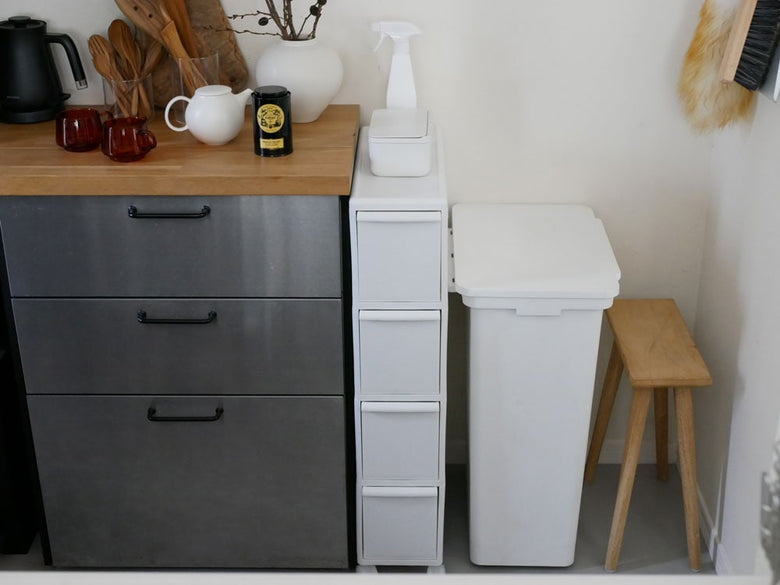 ライクイット スリムストレージ4段 キャスター付き