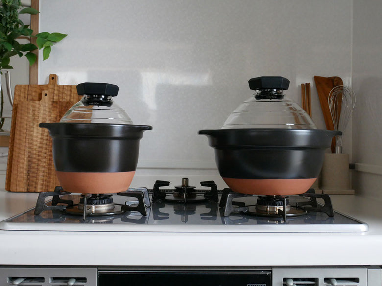 HARIO「雪平」IH対応のステンレス製ご飯釜、ガラスふた付きキッチン用調理器具