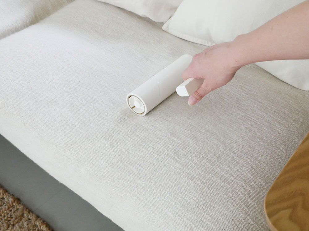 サラサデザインのb2cカーペットクリーナー本体。ABS樹脂とスチール製で、160mm幅の交換可能なロールを使用できます