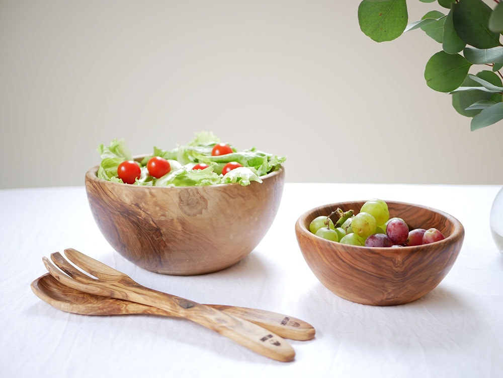 Arte Legnoのオリーブウッドスパチュラとサラダサーバー