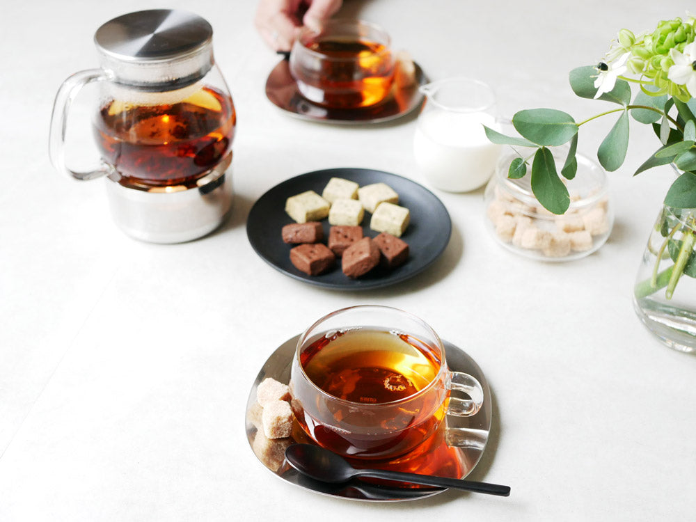 KINTO UNITEAの耐熱ガラスカップとソーサー