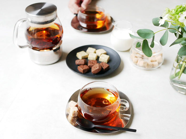 KINTO UNITEAの耐熱ガラスカップとソーサー