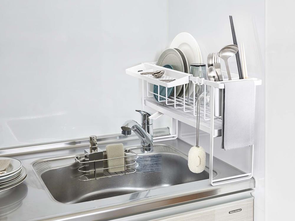 タワーのスリム2段水切りワイヤーバスケット