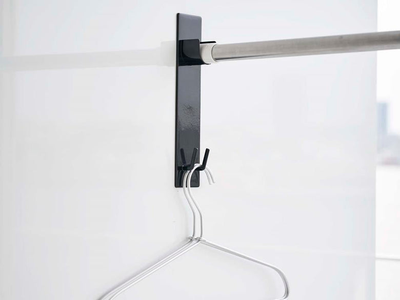 スチール製マグネット物干し竿ホルダー2個セット