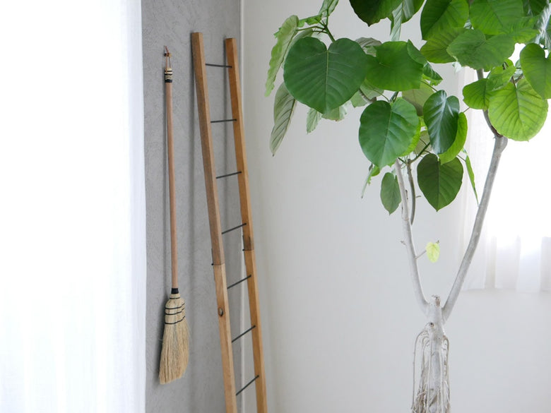 ポッシュリビング ブルーム、自然素材の鉢植え植物