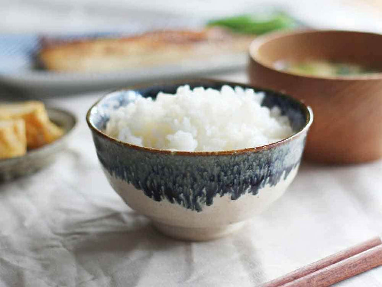 アデペシュの美濃焼OTOHAボウルに白ご飯