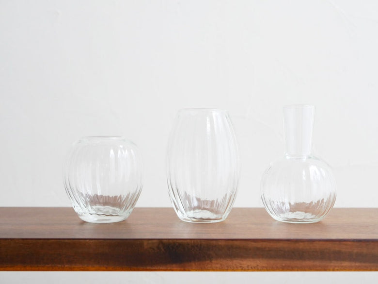 ホーンプリーズの透明リューズガラス花瓶