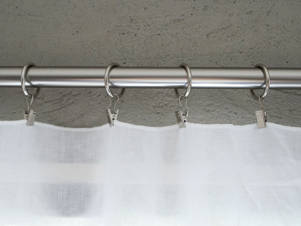 POSH LIVINGカーテンクリップ銀色アイアン6個セット