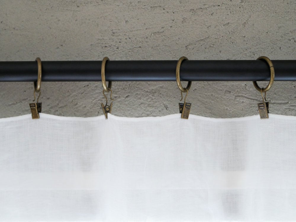 ポッシュリビングのアイアン製カーテンクリップ6個セット