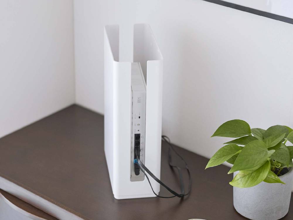 スマートブランドの黒色重ねられるルーター収納ケース