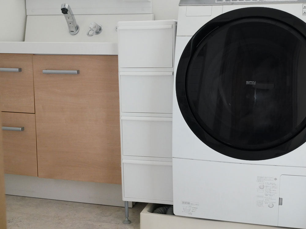 ライクイット製キャスター付きスリム4段ストレージ