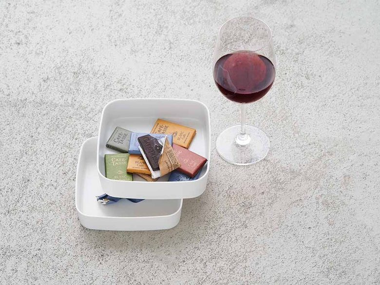 【tak./タック】ライトイエローのフルーツナッツサービングトレイ