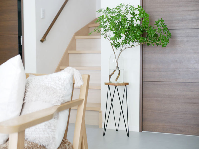 POSH LIVINGのアイアンとマンゴーウッド製サークルスタンド