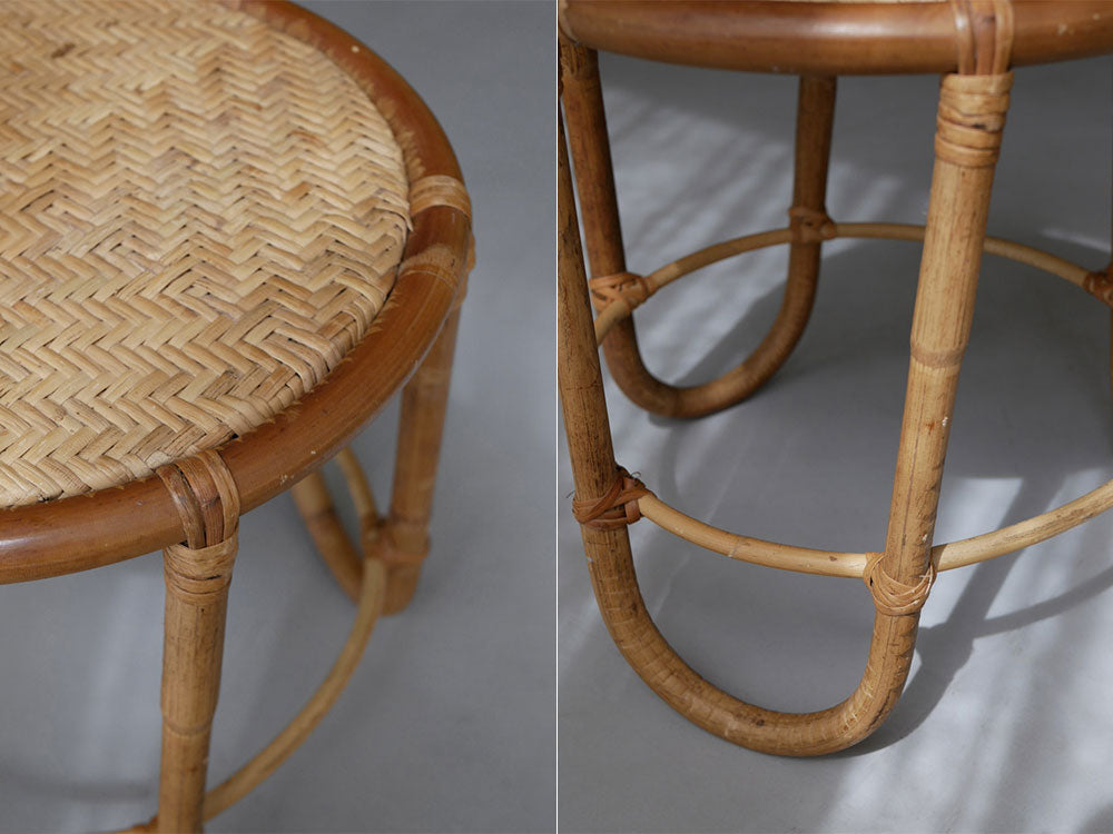 皮つきラタンのクレエユグラフラワースタンド