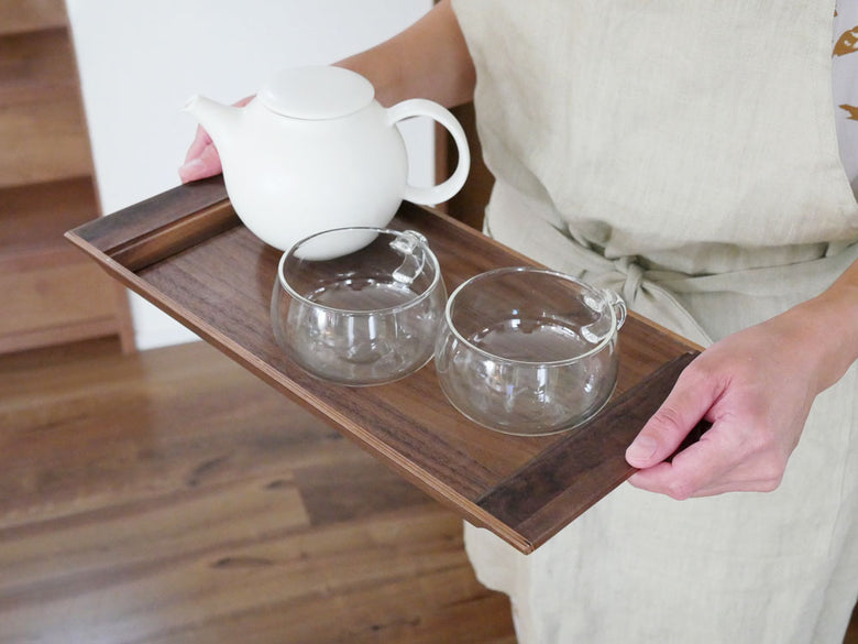 KINTOセピアウォルナットのノンスリップトレイ