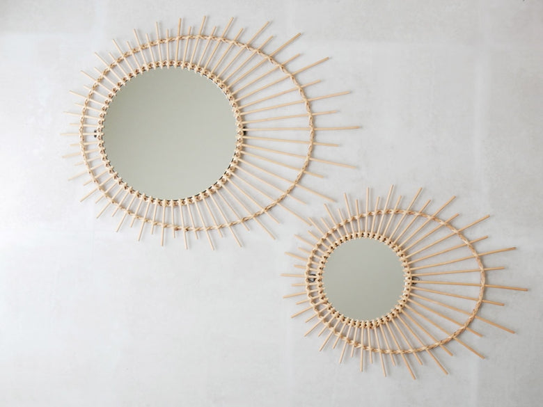 アデペシュ rotta ラタンミラー、銅色装飾付き