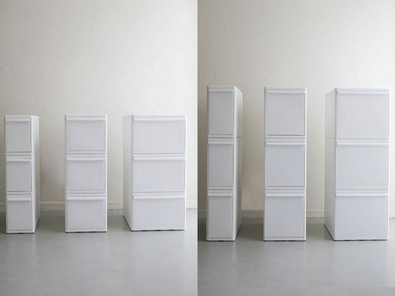 組み合わせて使えるLIKE-IT収納ケース