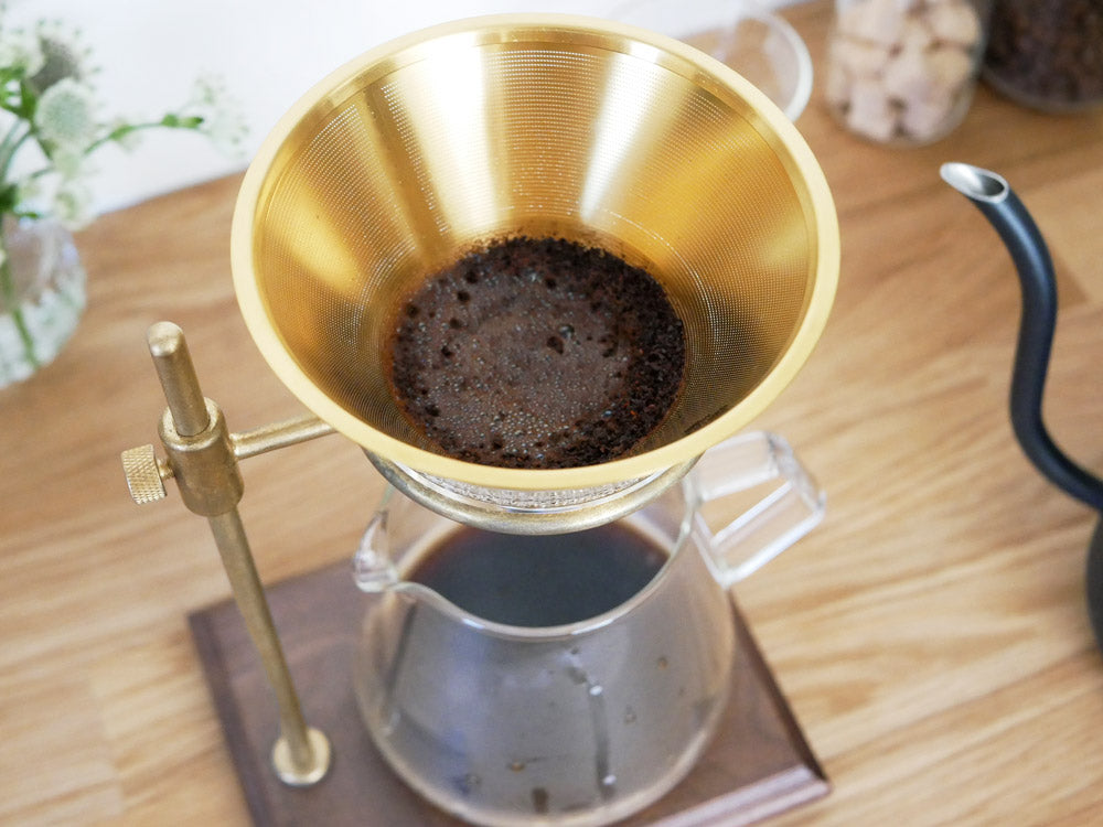 ゴールド仕上げのKINTOブリュワースタンドセット