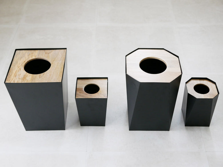 POSH LIVINGのダストボックス、アイアンと木材使用