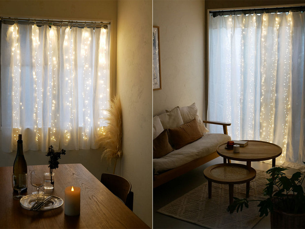 Horn Please MADEのLEDライトワイヤー デコレーション ラインアップの商品画像。カラフルなLEDライトが装飾用に配置されている様子。