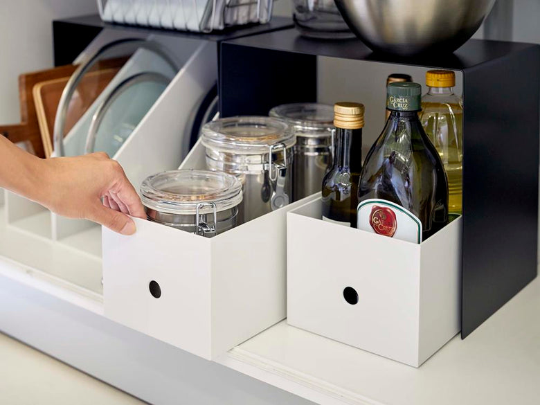 キッチン用ヤマザキタワー収納ボックス上ラック2個組