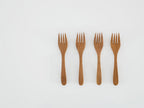 ティークウッド製のフォークとスプーンセット