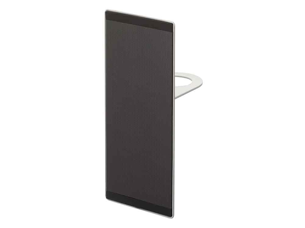 銀色のスチール製マグネットディスペンサーホルダーが壁に取り付けられている