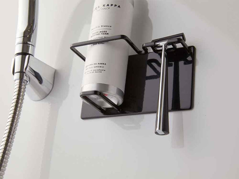 浴室用銀色マグネットシェイバーホルダー