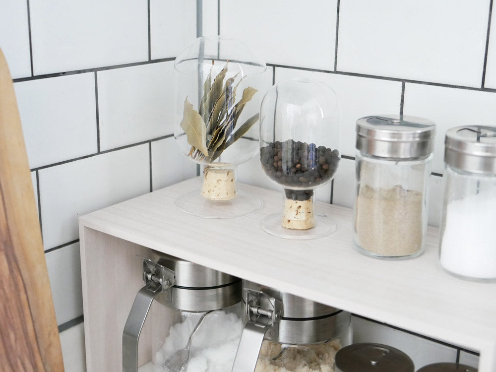 ポッシュリビングの耐熱ガラス製シードボトル、直径9cm、高さ19cm、中国製