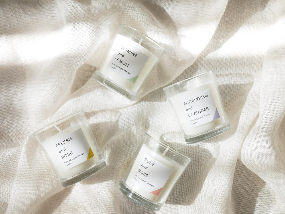 カメヤマキャンドルウォーマーランプミニとキャンドルの写真