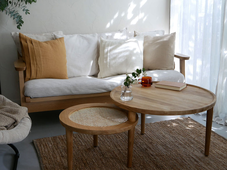 プリーツデザインのヨーロッパ産リネンピローケース