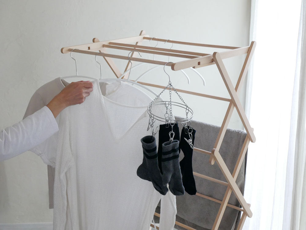 ビエルタクロスドライヤー、木製折りたたみ式スタンド