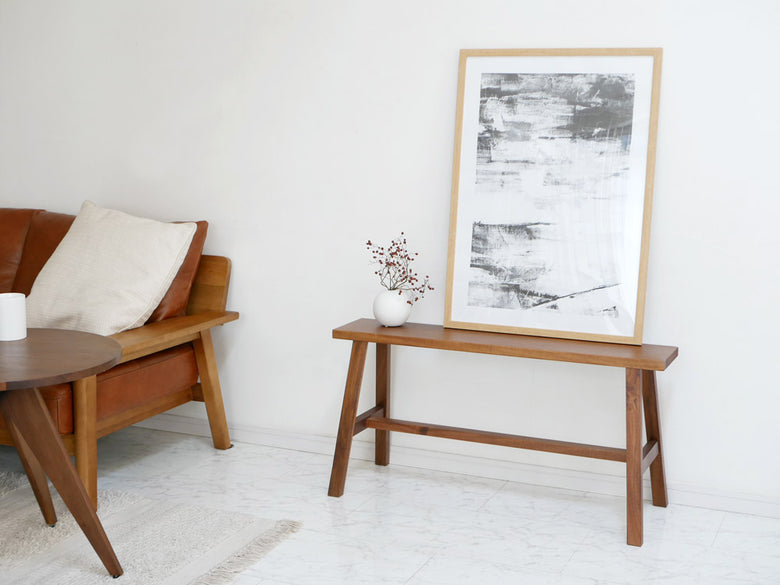 adepeche製アカシア無垢材ベンチ