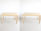 アルテック製バーチ材テーブル82A/82B、クリアラッカー塗装のシンプルなデザインで、フィンランドとドイツ製の高品質な受注生産品
