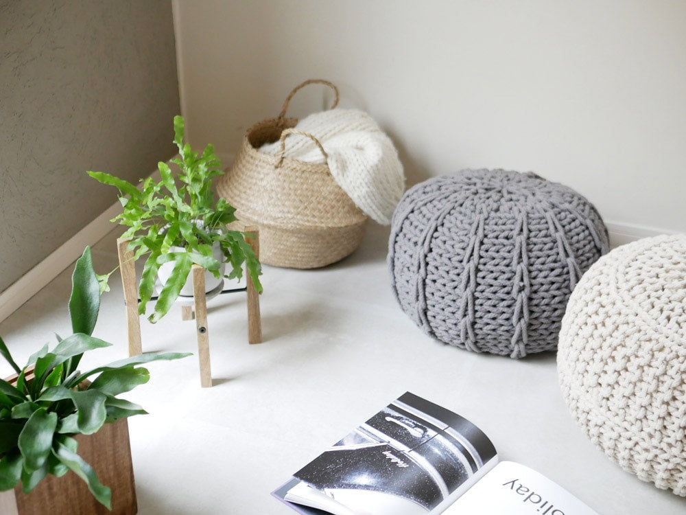 アイアンとマンゴーウッドの折りたたみポットスタンド