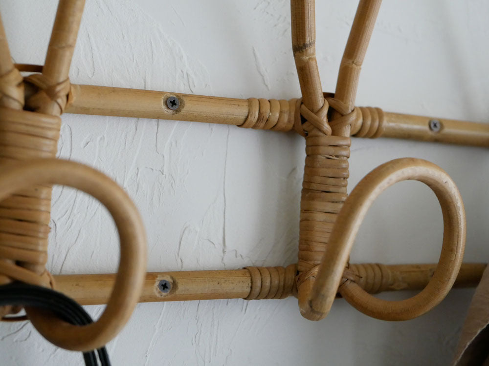 クレエ製ラタンのJUGLAS ユグラ ウォールハンガー3連