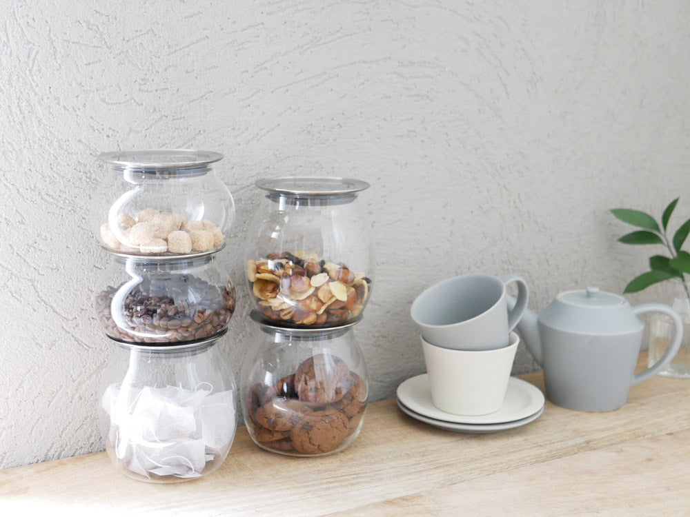 KINTO TOTEMキャニスター、耐熱ガラスとステンレス製