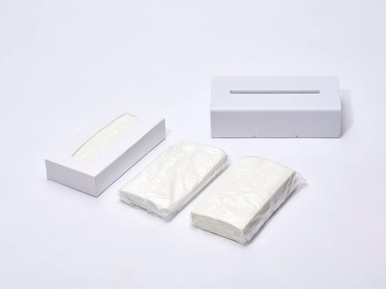 ideaco製の壁掛けABSティッシュケース、マット仕上げ