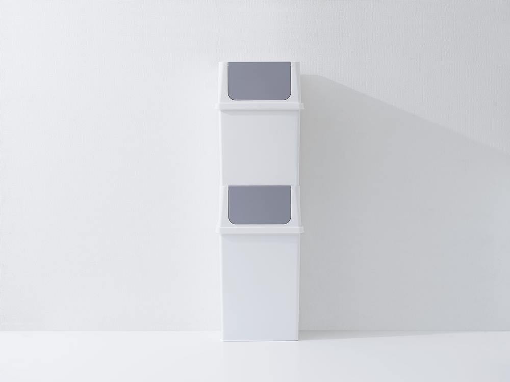 like-itのホワイトフロントオープントラッシュビン