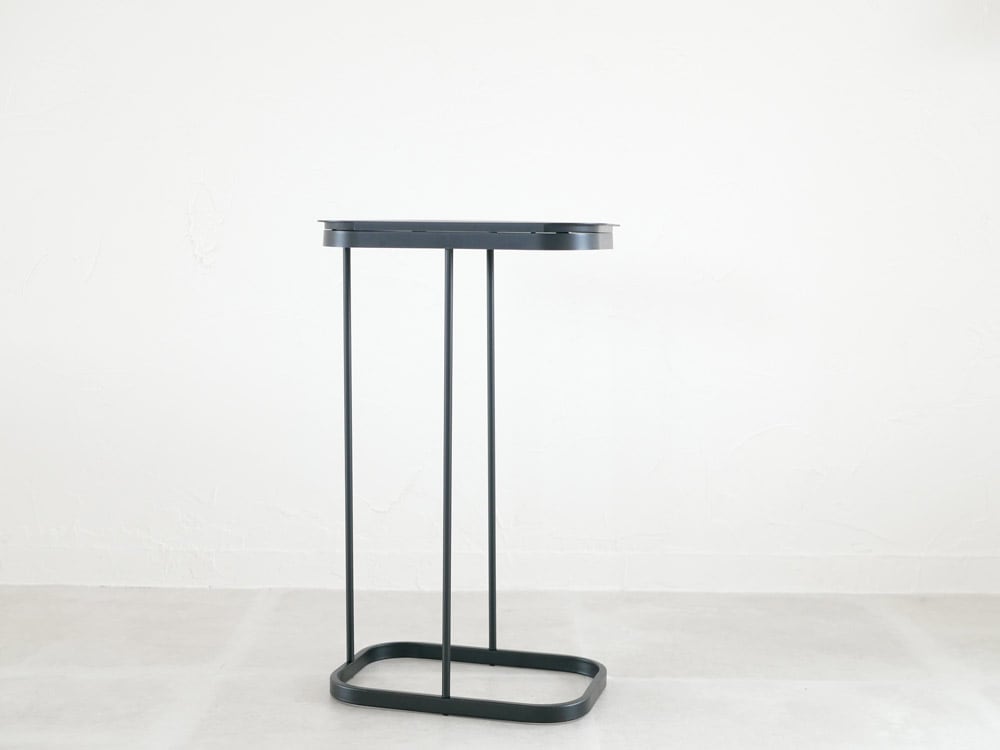 LUCE分別ゴミ袋ホルダーの灰色金属エンドテーブル