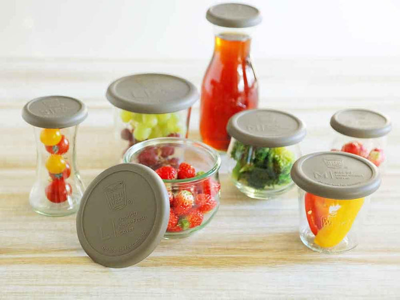 WITH WECKシリコンキャップの野菜保存瓶