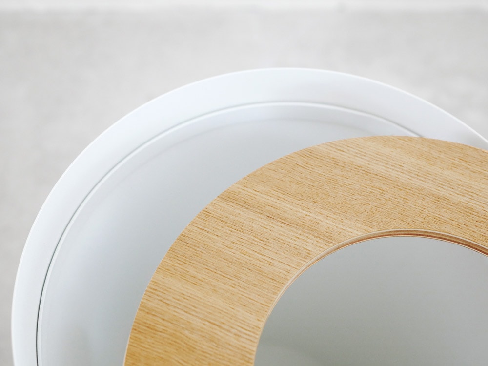 YAMAZAKI/Rinの丸型スチール製トラッシュカン