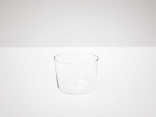 木村硝子店センプレデザインのソバ ロックグラス、透明なソーダガラス製で230ccと360ccの2サイズが揃った高球グラス