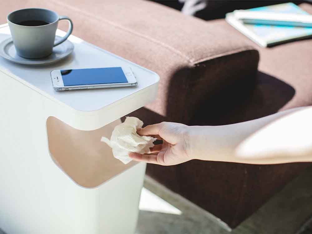 YAMAZAKI/towerのダストボックスとサイドテーブルセット