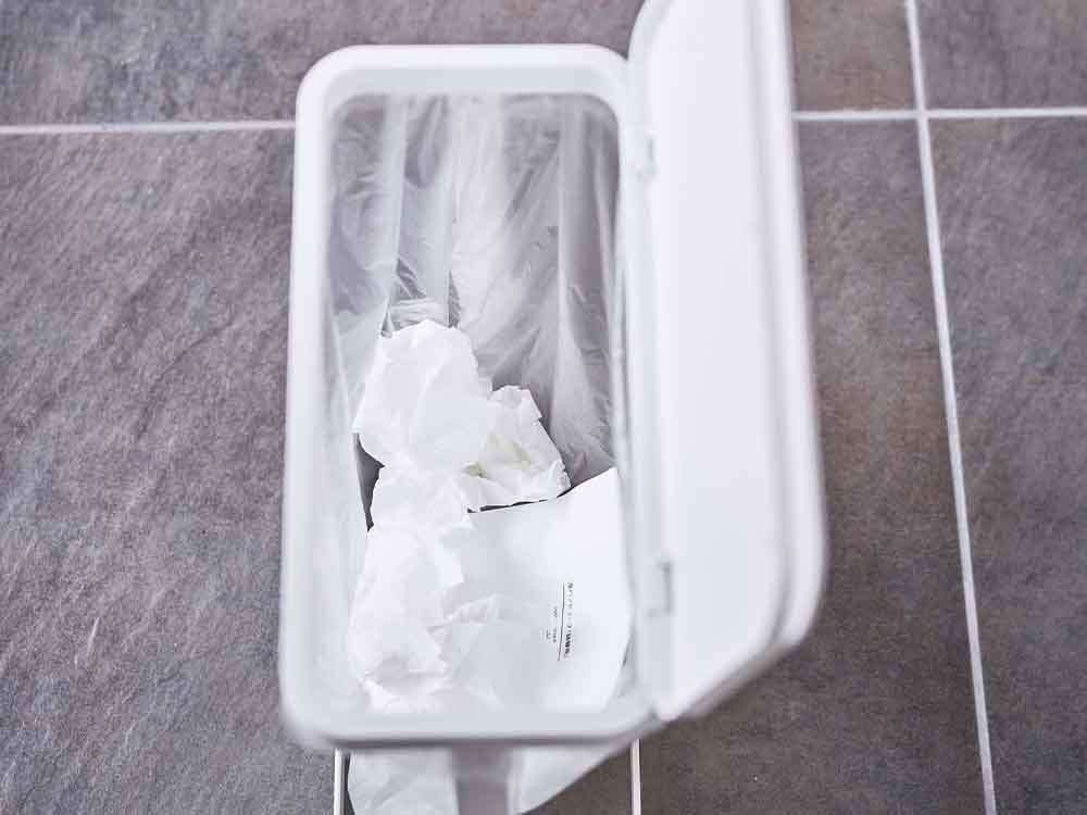 LUCE分別ゴミ袋ホルダー 銀色スチール製