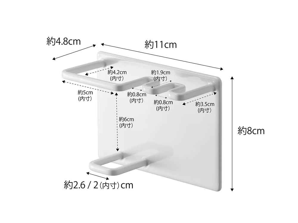 YAMAZAKI/towerマグネットトゥースブラシホルダー