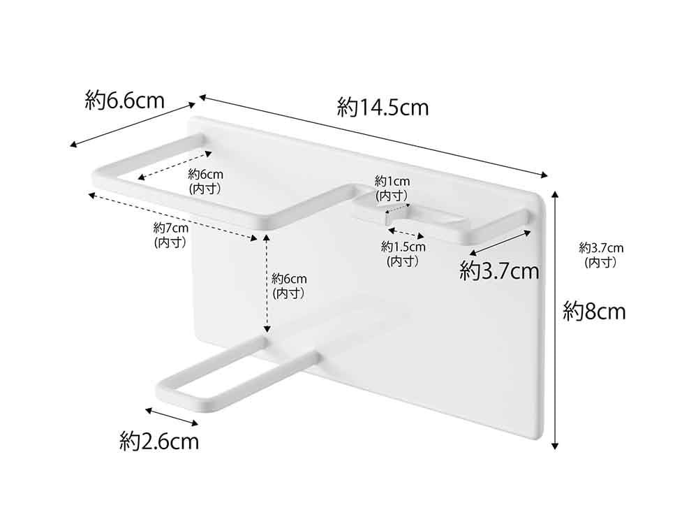 タワー マグネットシェイバーホルダーがシンクに取り付けられた状態