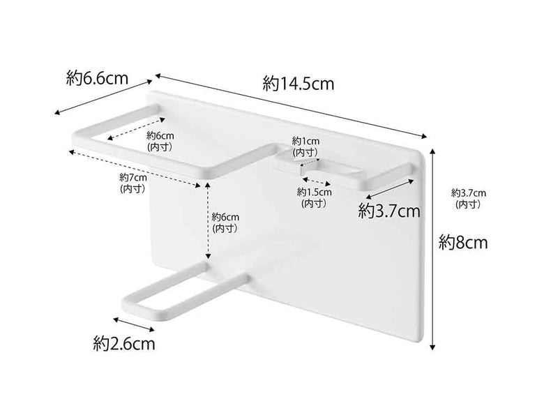 タワー マグネットシェイバーホルダーがシンクに取り付けられた状態