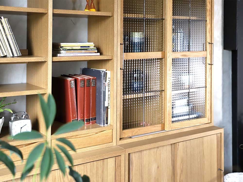 adepecheのオーク木製ブックケース